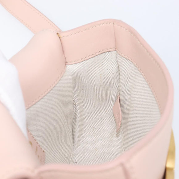 TOD’S Kate Shoulder Bag Mouton Pink Gold Tone Auth 205929V