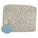 LOUIS VUITTON SINCE1854 Zippy Coin Purse Canvas Ivory Blue M81095 Auth 205941A-1