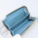 LOUIS VUITTON SINCE1854 Zippy Coin Purse Canvas Ivory Blue M81095 Auth 205941A-14