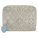 LOUIS VUITTON SINCE1854 Zippy Coin Purse Canvas Ivory Blue M81095 Auth 205941A-2