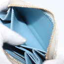 LOUIS VUITTON SINCE1854 Zippy Coin Purse Canvas Ivory Blue M81095 Auth 205941A-20