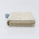 LOUIS VUITTON SINCE1854 Zippy Coin Purse Canvas Ivory Blue M81095 Auth 205941A-4