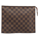 LOUIS VUITTON Damier Ebene Poche Toilette 26 Pouch N47543 LV Auth 205944A-13
