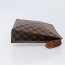 LOUIS VUITTON Damier Ebene Poche Toilette 26 Pouch N47543 LV Auth 205944A-3