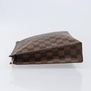 LOUIS VUITTON Damier Ebene Poche Toilette 26 Pouch N47543 LV Auth 205944A-4