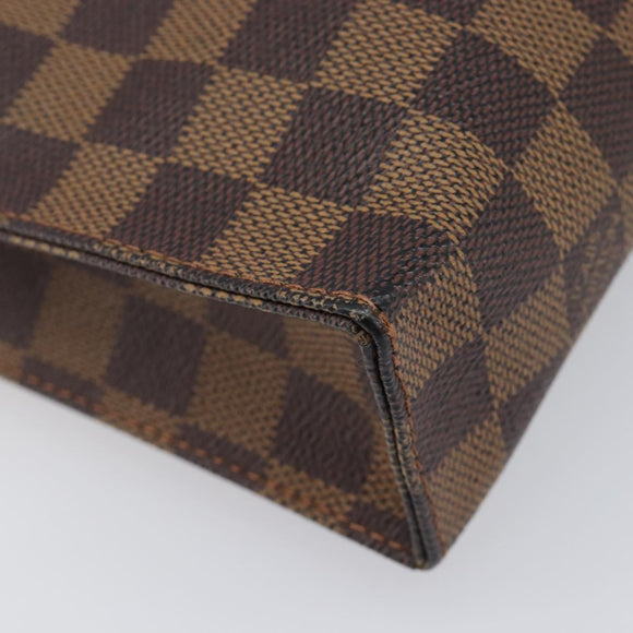 LOUIS VUITTON Damier Ebene Poche Toilette 26 Pouch N47543 LV Auth 205944A