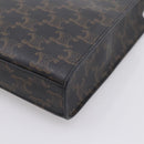 CELINE Macadam Mini Vertical Cabas Hand Bag PVC 2way Black Gold Auth 205945M-17