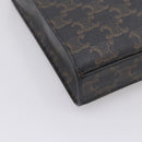 CELINE Macadam Mini Vertical Cabas Hand Bag PVC 2way Black Gold Auth 205945M-18