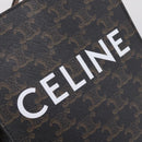 CELINE Macadam Mini Vertical Cabas Hand Bag PVC 2way Black Gold Auth 205945M-19