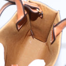 CELINE Macadam Mini Vertical Cabas Hand Bag PVC 2way Black Gold Auth 205945M-20