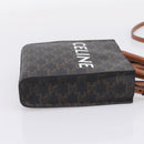 CELINE Macadam Mini Vertical Cabas Hand Bag PVC 2way Black Gold Auth 205945M-4