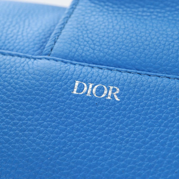 Christian Dior Saddle Shoulder Bag Leather Black Silver Auth 205947M