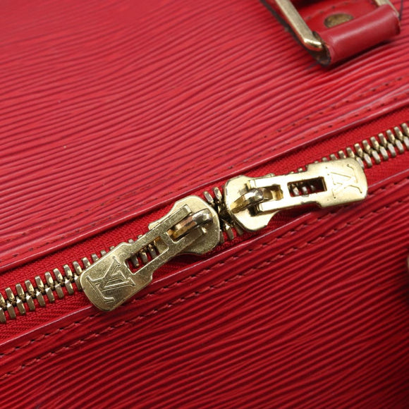 LOUIS VUITTON Epi Keepall 50 Boston Bag Red M42967 LV Auth 205950A