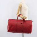 LOUIS VUITTON Epi Keepall 50 Boston Bag Red M42967 LV Auth 205950A-23