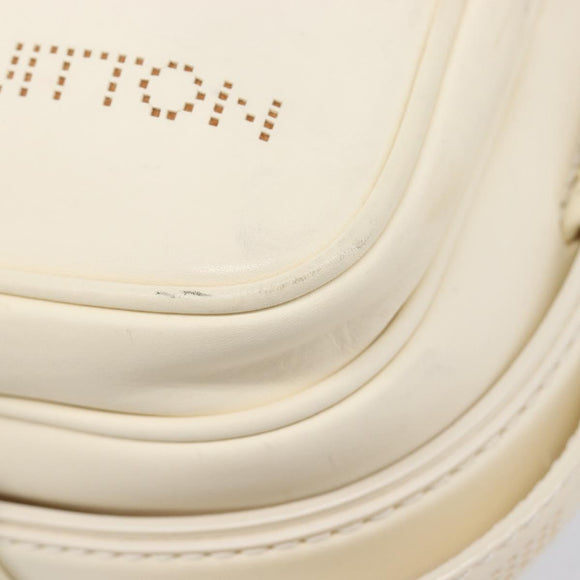 LOUIS VUITTON Cuir Bequia Trotteur MM Bag Leather White M95359 LV Auth 205951