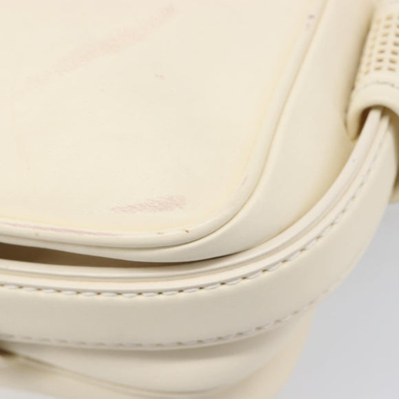 LOUIS VUITTON Cuir Bequia Trotteur MM Bag Leather White M95359 LV Auth 205951
