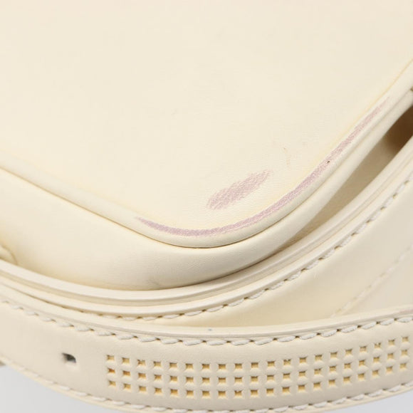 LOUIS VUITTON Cuir Bequia Trotteur MM Bag Leather White M95359 LV Auth 205951