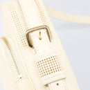 LOUIS VUITTON Cuir Bequia Trotteur MM Bag Leather White M95359 LV Auth 205951-21