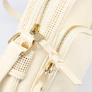 LOUIS VUITTON Cuir Bequia Trotteur MM Bag Leather White M95359 LV Auth 205951-10