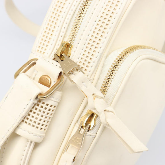 LOUIS VUITTON Cuir Bequia Trotteur MM Bag Leather White M95359 LV Auth 205951