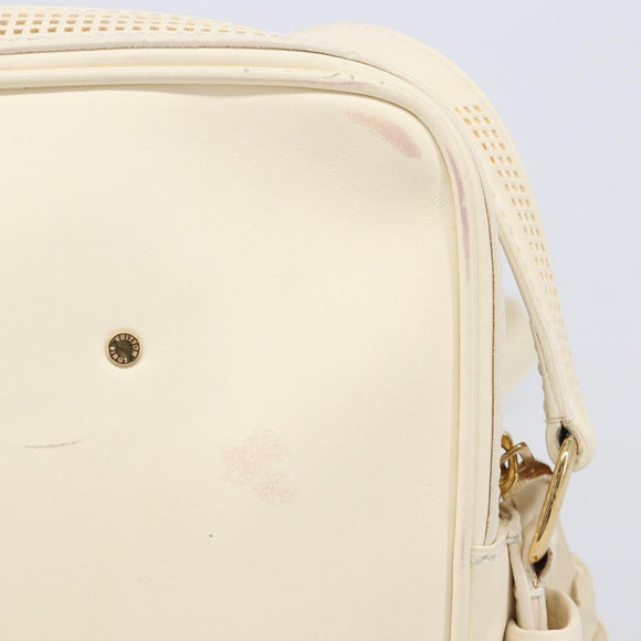 LOUIS VUITTON Cuir Bequia Trotteur MM Bag Leather White M95359 LV Auth 205951