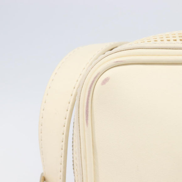 LOUIS VUITTON Cuir Bequia Trotteur MM Bag Leather White M95359 LV Auth 205951