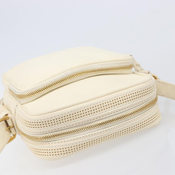 LOUIS VUITTON Cuir Bequia Trotteur MM Bag Leather White M95359 LV Auth 205951