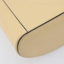 CELINE Vanity Shoulder Bag Leather 2way Beige Gold Tone Auth 205952A-19