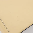 CELINE Vanity Shoulder Bag Leather 2way Beige Gold Tone Auth 205952A-10