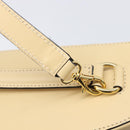 CELINE Vanity Shoulder Bag Leather 2way Beige Gold Tone Auth 205952A-9