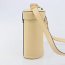 CELINE Vanity Shoulder Bag Leather 2way Beige Gold Tone Auth 205952A-4