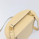 CELINE Vanity Shoulder Bag Leather 2way Beige Gold Tone Auth 205952A-6