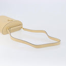 CELINE Vanity Shoulder Bag Leather 2way Beige Gold Tone Auth 205952A-8