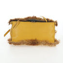 PRADA Shoulder Bag Fur 2way Yellow Gold Auth 205953M-5