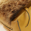 PRADA Shoulder Bag Fur 2way Yellow Gold Auth 205953M-17
