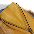 PRADA Shoulder Bag Fur 2way Yellow Gold Auth 205953M-22