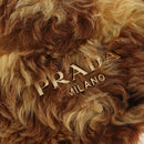 PRADA Shoulder Bag Fur 2way Yellow Gold Auth 205953M-23