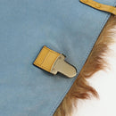 PRADA Shoulder Bag Fur 2way Yellow Gold Auth 205953M-27
