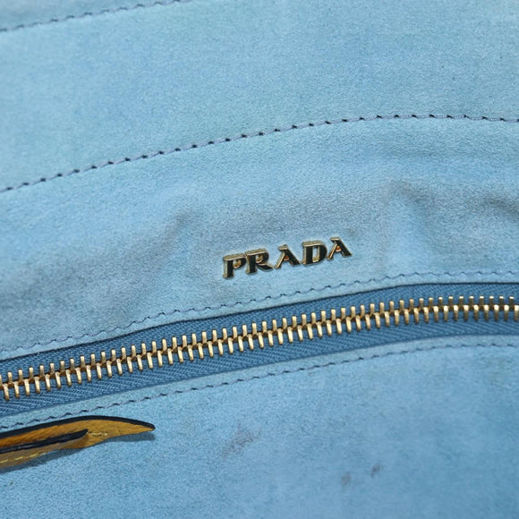 PRADA Shoulder Bag Fur 2way Yellow Gold Auth 205953M