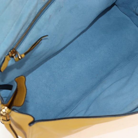 PRADA Shoulder Bag Fur 2way Yellow Gold Auth 205953M