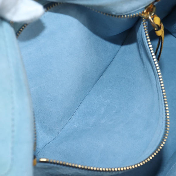 PRADA Shoulder Bag Fur 2way Yellow Gold Auth 205953M
