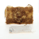 PRADA Shoulder Bag Fur 2way Yellow Gold Auth 205953M-12