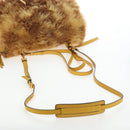 PRADA Shoulder Bag Fur 2way Yellow Gold Auth 205953M-8