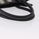 BURBERRY Nova Check Hand Bag PVC Leather Black Red Auth 205962-11