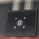 BURBERRY Nova Check Hand Bag PVC Leather Black Red Auth 205962-20