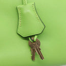 HERMES Kelly 32 Hand Bag Leather 2way Green Gold Auth 205964SM-20