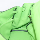 HERMES Kelly 32 Hand Bag Leather 2way Green Gold Auth 205964SM-35