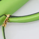HERMES Kelly 32 Hand Bag Leather 2way Green Gold Auth 205964SM-7