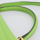 HERMES Kelly 32 Hand Bag Leather 2way Green Gold Auth 205964SM-9