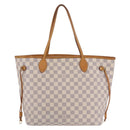 LOUIS VUITTON Damier Azur Neverfull MM Tote Bag N41605 LV Auth 205971A-2